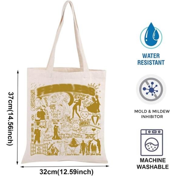 Singer Fan Gift Album Name Inspired Tour Concert Tote Bags - Picture 2 of 7